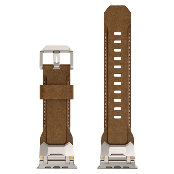 The Airfoil — Marrón – adaptador plateado / 46mm/45mm/44mm