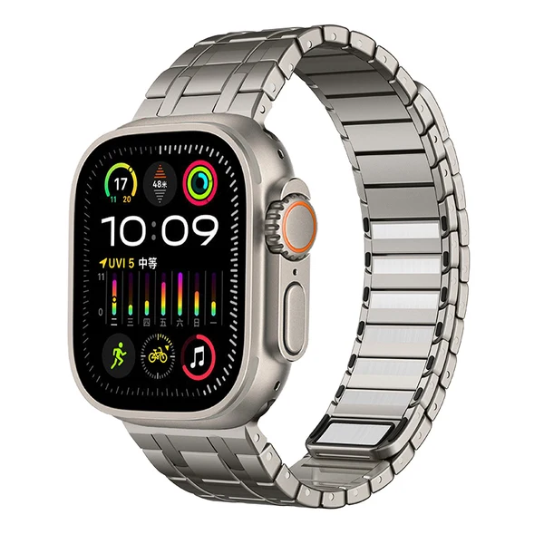 AP Frosted Stainless Steel Magnetic Band For Apple Watch — Titan / 40mm/41mm/42mm
