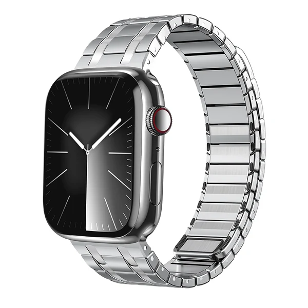 AP Frosted Stainless Steel Magnetic Band For Apple Watch — Silber / 40mm/41mm/42mm