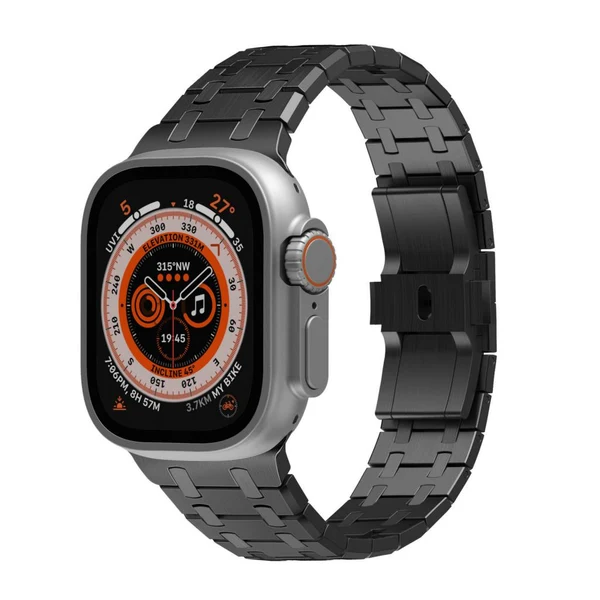 AP Stainless Steel Band For Apple Watch — Czarny / 46mm/45mm/44mm