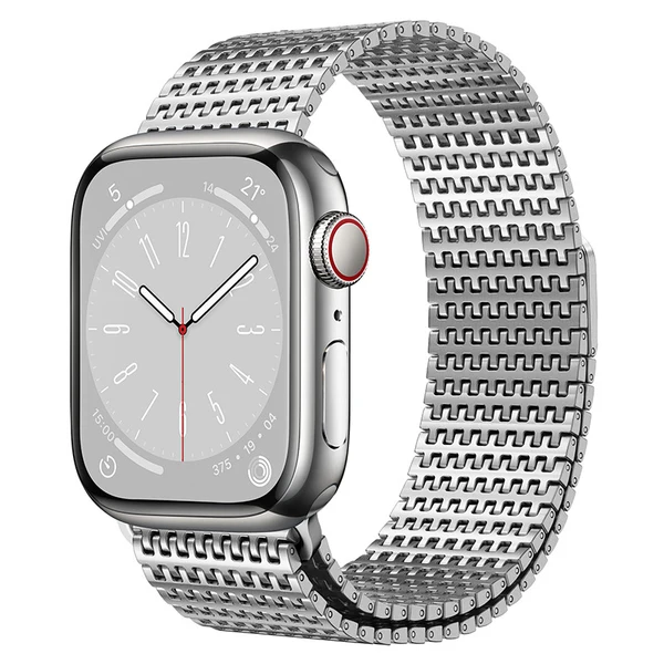 Domino Stainless Steel Magnet Band For Apple Watch — Srebrny / 40mm/41mm/42mm