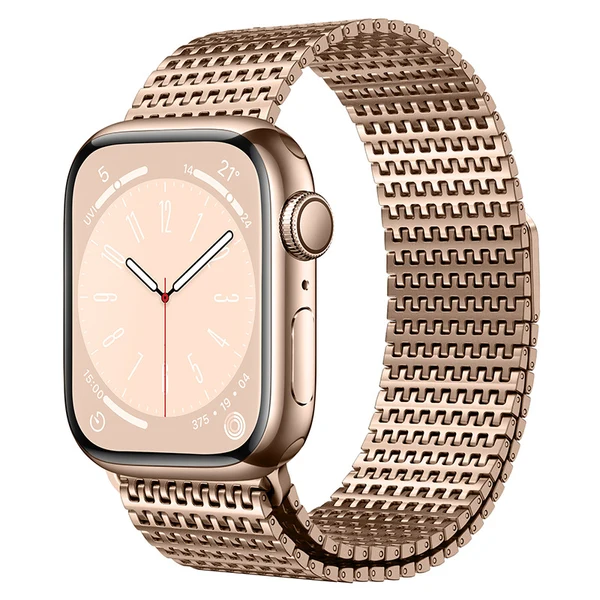 Domino Stainless Steel Magnet Band For Apple Watch — Pudrowy róż / 40mm/41mm/42mm