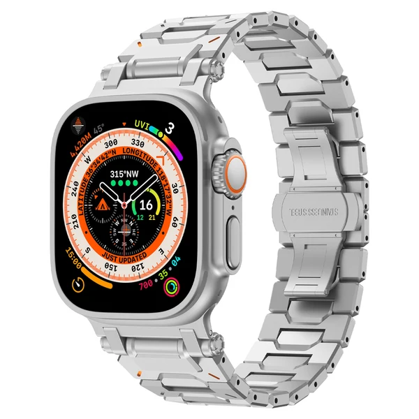 Explorer Stainless Steel Band — Prateado / 49mm