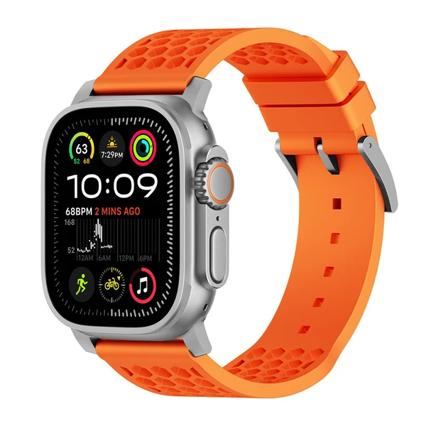 Football X Sport Band — Mandarina – hebilla plateada / 46mm/45mm/44mm
