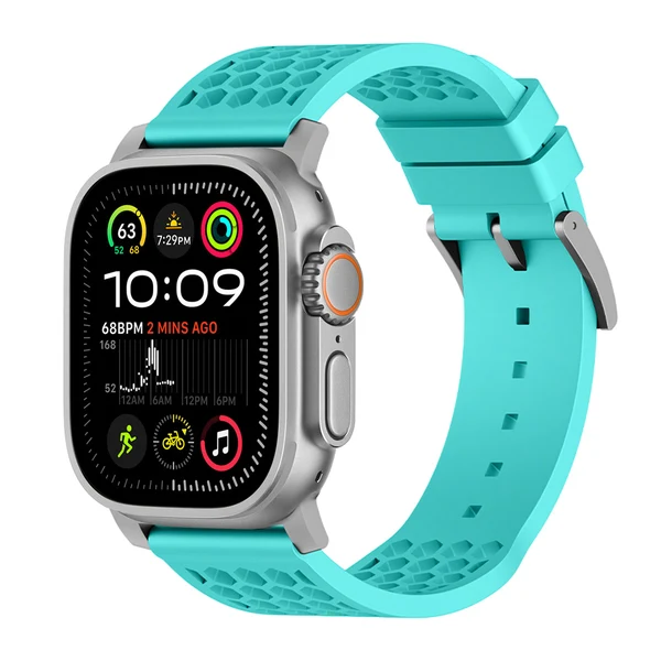Football X Sport Band — Turquesa – hebilla plateada / 46mm/45mm/44mm