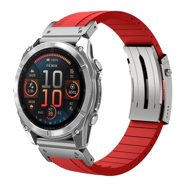 Garmin QuickFit Ocean Luxe Band — Rojo-plata / 26mm