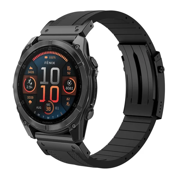 Garmin QuickFit Ocean Luxe Band — Negro-negro / 26mm