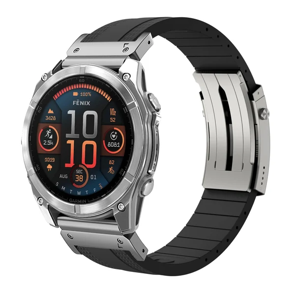 Garmin QuickFit Ocean Luxe Band — Negro-plata / 26mm