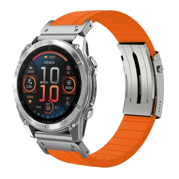 Garmin QuickFit Ocean Luxe Band — Mandarina-plata / 26mm
