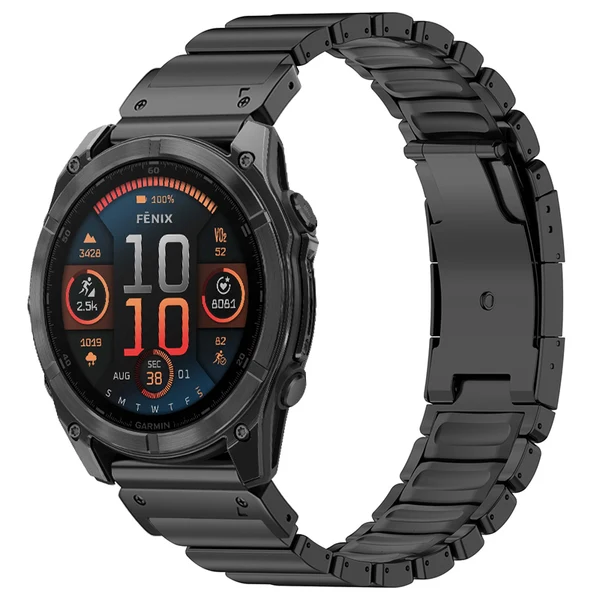 Garmin QuickFit GEMINI Titanium Band — Nero / 26mm