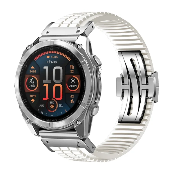 Garmin QuickFit GR Modern Band Upgraded Version — Blanc-argent / 22mm