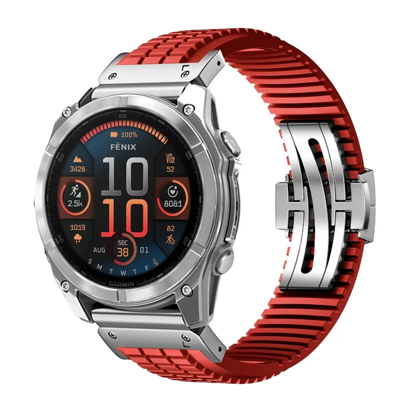 Garmin QuickFit GR Modern Band Upgraded Version — Rouge-argent / 22mm