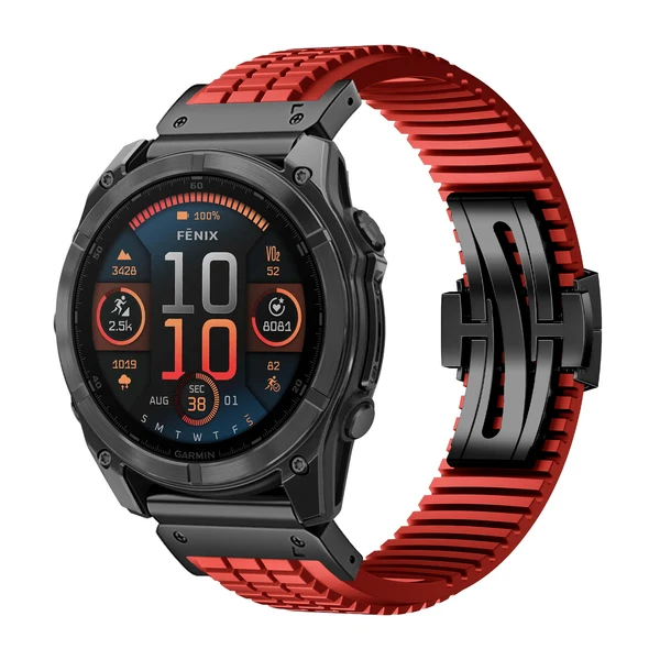 Garmin QuickFit GR Modern Band Upgraded Version — Rouge-noir / 22mm