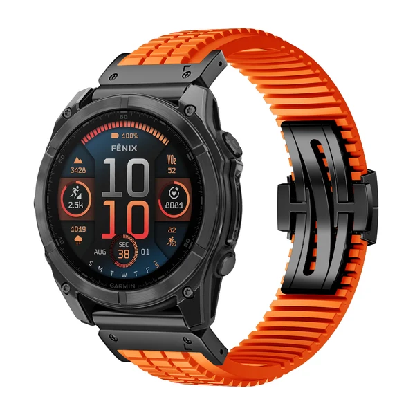 Garmin QuickFit GR Modern Band Upgraded Version — Orange-noir / 22mm
