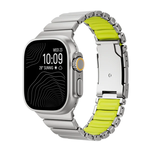 GEMINI Titanium Band — Titan verde neon / 46mm/45mm/44mm