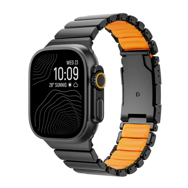 GEMINI Titanium Band — Negru portocaliu / 46mm/45mm/44mm