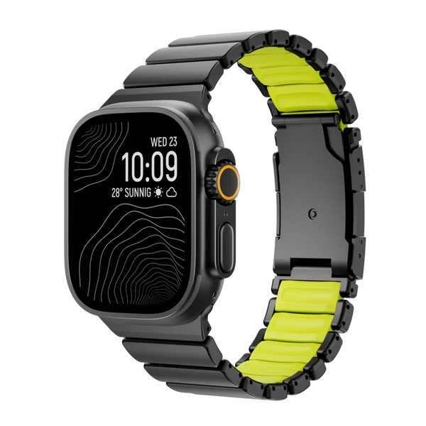 GEMINI Titanium Band — Negru verde neon / 46mm/45mm/44mm