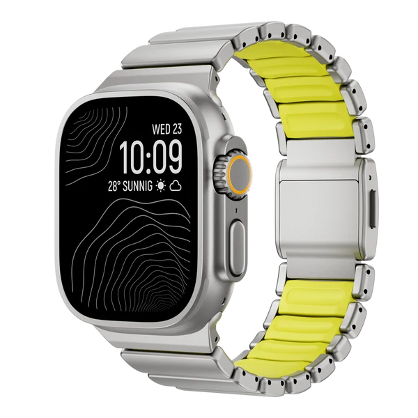 GEMINI Titanium Band Pro — Titane vert fluo / 46mm/45mm/44mm
