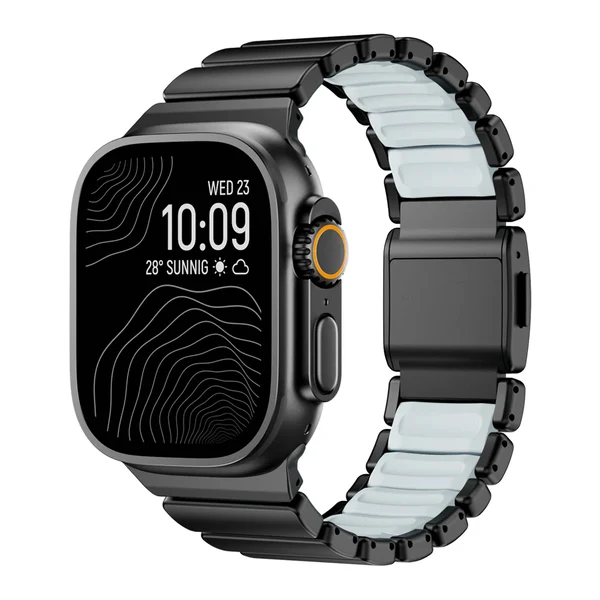 GEMINI Titanium Band Pro — Noir bleu glacier / 46mm/45mm/44mm