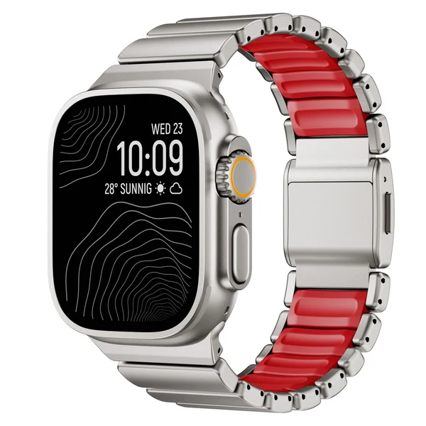 GEMINI Titanium Band Pro — Titane rouge / 46mm/45mm/44mm