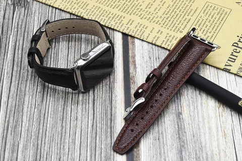Goatskin Leather Strap For Apple Watch detail