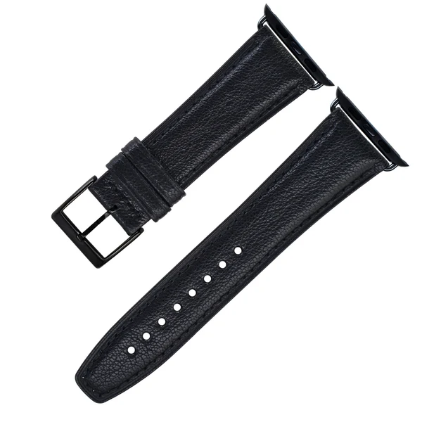Goatskin Leather Strap For Apple Watch — Black / Black / 40mm/41mm/42mm