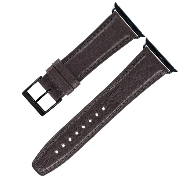 Goatskin Leather Strap For Apple Watch — Dark Brown / Black / 40mm/41mm/42mm