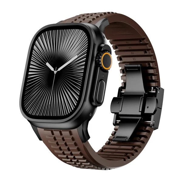 GR Modern Band For Apple Watch — Braun – Schließe Schwarz / 46mm/45mm/44mm