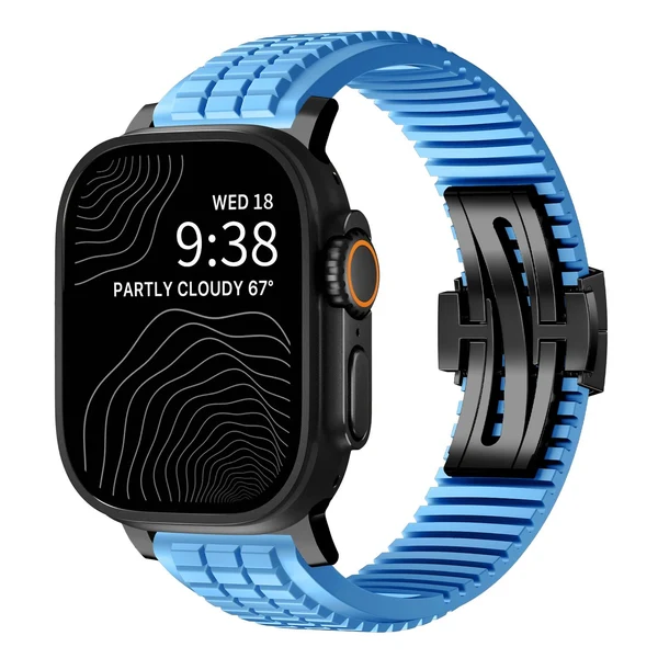 GR Modern Band Upgraded Version For Apple Watch — Correa turquesa – hebilla negra / 42mm/41mm/40mm
