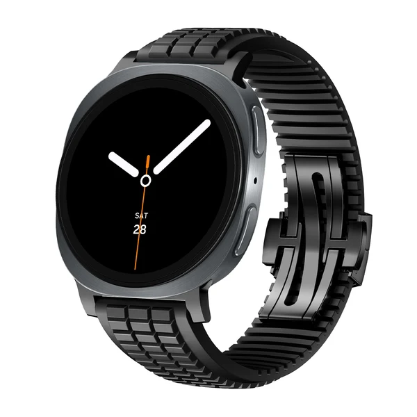 GR Modern Band Upgraded Version For Samsung Galaxy Watch — Czarny – czarna klamra / Galaxy Watch8 40mm/44mm