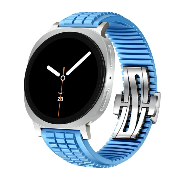 GR Modern Band Upgraded Version For Samsung Galaxy Watch — Turkusowy – srebrna klamra / Galaxy Watch8 40mm/44mm
