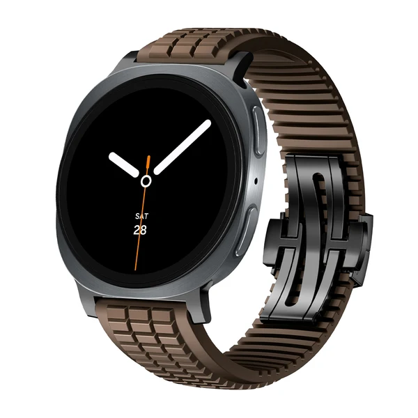 GR Modern Band Upgraded Version For Samsung Galaxy Watch — Brązowy – czarna klamra / Galaxy Watch8 40mm/44mm