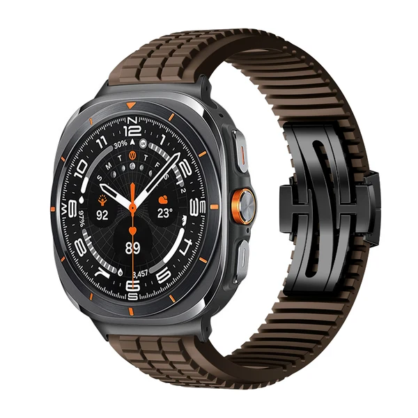 GR Modern Band Upgraded Version For Samsung Galaxy Watch — Brązowy – czarna klamra / Galaxy Watch Ultra 47mm