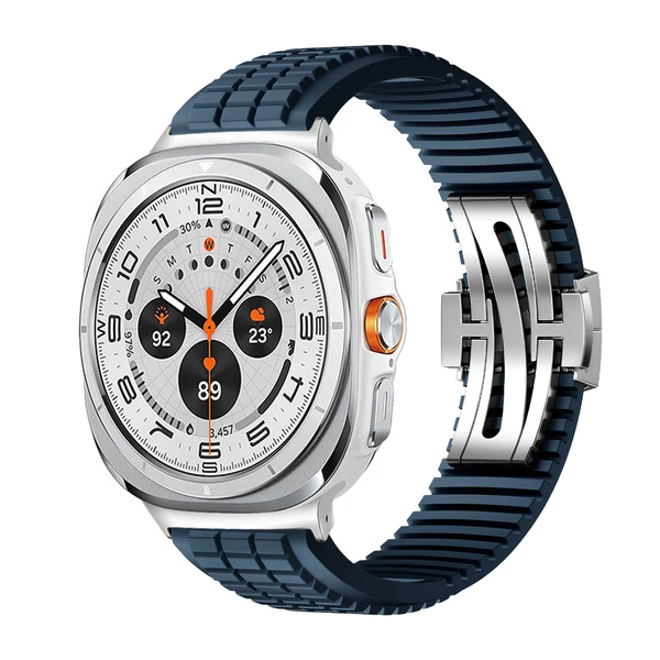 GR Modern Band Upgraded Version For Samsung Galaxy Watch — Niebieski – srebrna klamra / Galaxy Watch Ultra 47mm