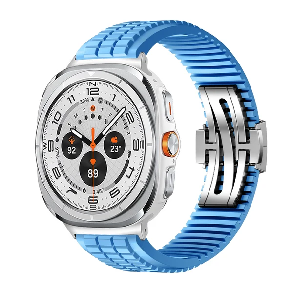 GR Modern Band Upgraded Version For Samsung Galaxy Watch — Turkusowy – srebrna klamra / Galaxy Watch Ultra 47mm
