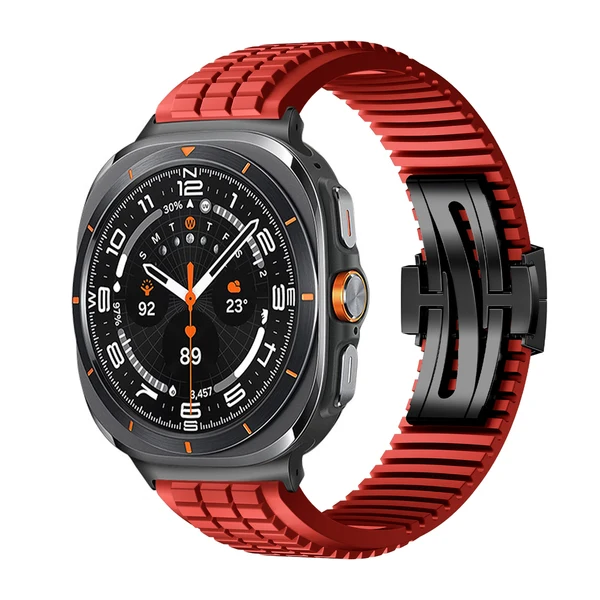 GR Modern Band Upgraded Version For Samsung Galaxy Watch — Czerwony – czarna klamra / Galaxy Watch Ultra 47mm