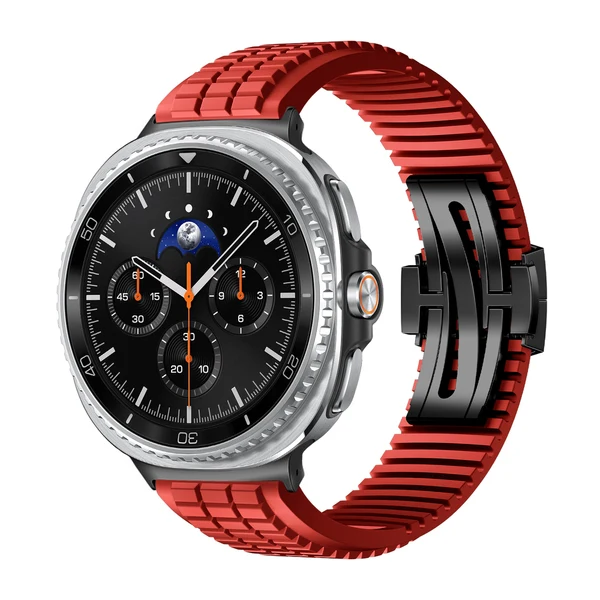 GR Modern Band Upgraded Version For Samsung Galaxy Watch — Czerwony – czarna klamra / Galaxy Watch8 Classic 46mm