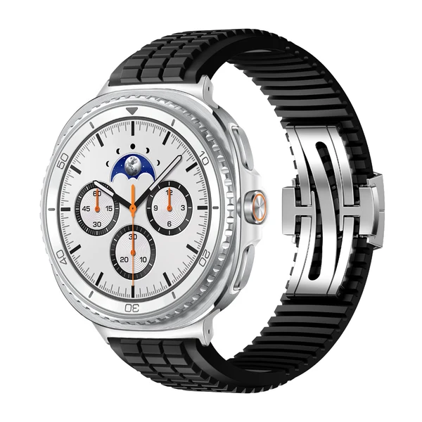 GR Modern Band Upgraded Version For Samsung Galaxy Watch — Czarny – srebrna klamra / Galaxy Watch8 Classic 46mm