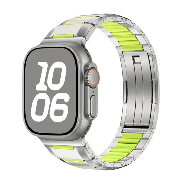 GT Apple Watch Band — Titanio verde neón / 42mm/41mm/40mm