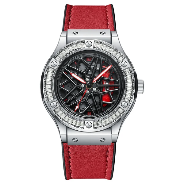 HMN S6 Diamond Lady Watch — Red