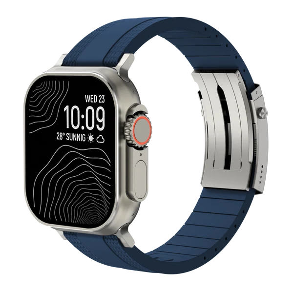 Ocean Luxe Band For Apple Watch — Niebieski – srebrna klamra / 42mm/41mm/40mm