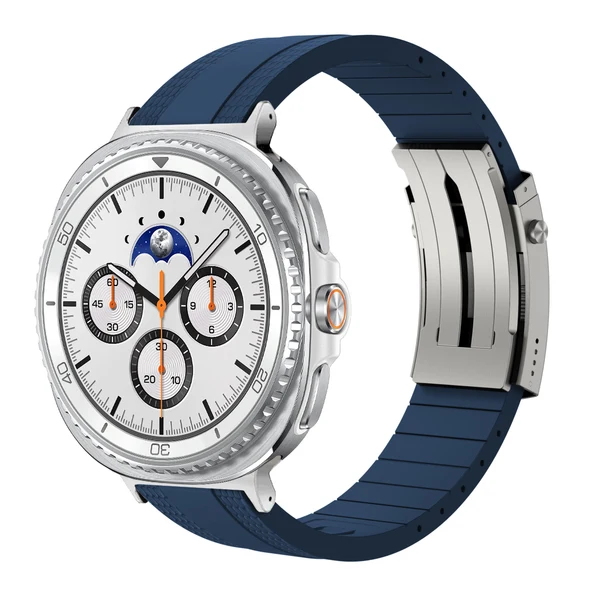 Ocean Luxe Band For Samsung Galaxy Watch — Niebieski – srebrna klamra / Galaxy Watch8 Classic 46mm