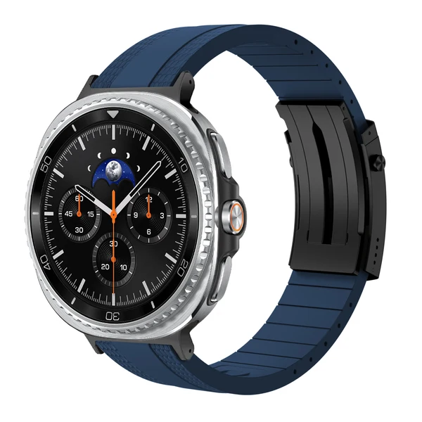 Ocean Luxe Band For Samsung Galaxy Watch — Niebieski – czarna klamra / Galaxy Watch8 Classic 46mm
