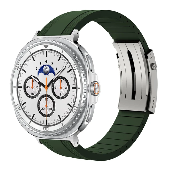 Ocean Luxe Band For Samsung Galaxy Watch — Zielony – srebrna klamra / Galaxy Watch8 Classic 46mm