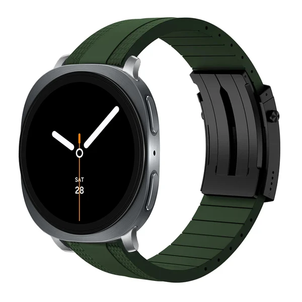 Ocean Luxe Band For Samsung Galaxy Watch — Zielony – czarna klamra / Galaxy Watch8 40mm/44mm