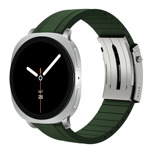 Ocean Luxe Band For Samsung Galaxy Watch — Zielony – srebrna klamra / Galaxy Watch8 40mm/44mm