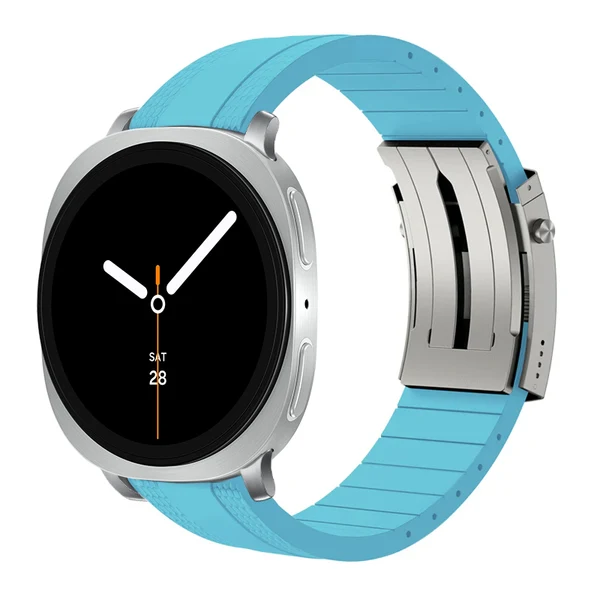 Ocean Luxe Band For Samsung Galaxy Watch — Turkusowy – srebrna klamra / Galaxy Watch8 40mm/44mm