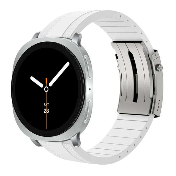 Ocean Luxe Band For Samsung Galaxy Watch — Biały – srebrna klamra / Galaxy Watch8 40mm/44mm