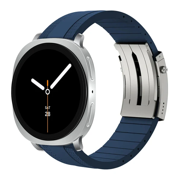 Ocean Luxe Band For Samsung Galaxy Watch — Niebieski – srebrna klamra / Galaxy Watch8 40mm/44mm