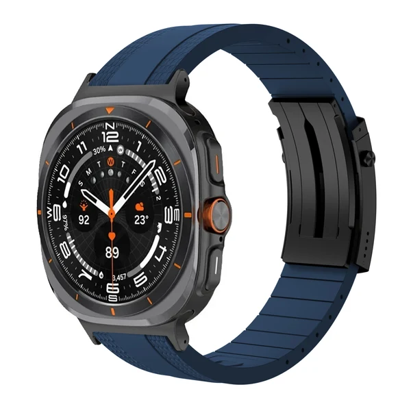 Ocean Luxe Band For Samsung Galaxy Watch — Niebieski – czarna klamra / Galaxy Watch Ultra 47mm